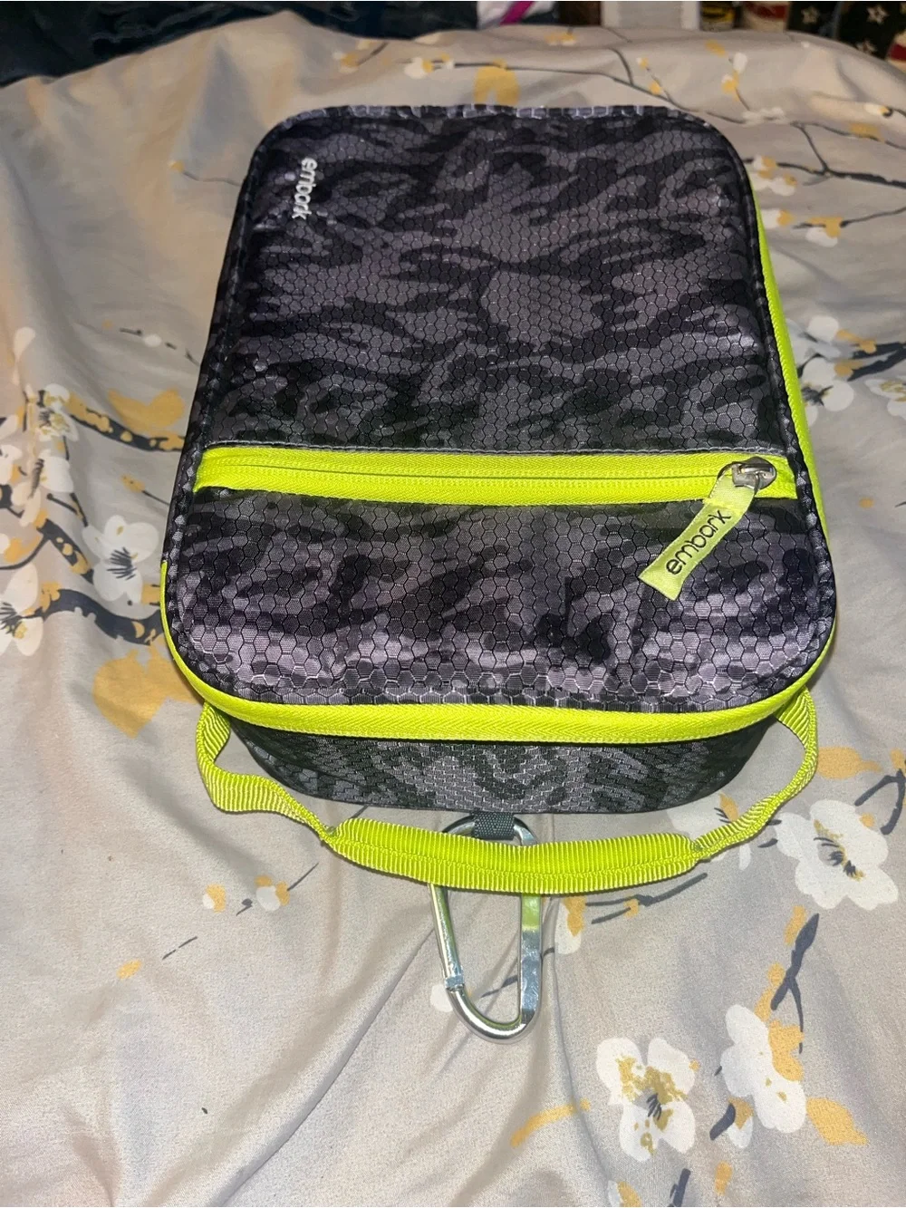 Embark Gray Camo Lunchbox with Neon Yellow Trim